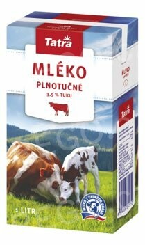 Mléko plnotučné (3,5% tuku), 1 kg