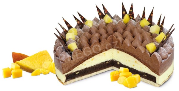 Čokoládovo-mangový dort (Ø 26 cm, 5 cm výška)